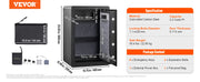 Bild in Galerie-Viewer laden, SucceBuy Electric Safe 2.2/1.8 Cubic Feet Fingerprint&Digital Security Cabinet Safe W/ Fire-proof Bag for Cash Jewelry Documents