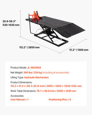 Charger l'image dans la visionneuse de galerie, Amocart Motorcycle Lift Table 1000/1500lbs Pneumatic/Hydraulic Motorcycle Jack,Heavy Duty Bike Repair Stand for ATVs, Dirt Bike