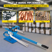 Bild in Galerie-Viewer laden, Amocart Pipe Bender YP-9 Manual Bench Steel Tube Bending Kit w/ 7Dies 1-3in Multifonction Compact Flat Bar Rod Brake Bends Tool