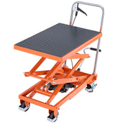 Load image into Gallery viewer, SucceBuy Hydraulic Lift Table 500lbs Capacity 47.2" Lifting Height Double Scissor Lift Table Cart with Wheels for Transportation