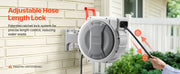 Charger l'image dans la visionneuse de galerie, Amocart Retractable Garden Hose Reel Wall Mounted Hose Reel Heavy Duty Garden Hose Reel with 9Pattern Nozzle 180°Swivel Bracket