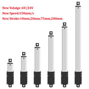 Load image into Gallery viewer, DC 12V Small Linear Actuator Stroke 30mm Max Force 33Lbs Electric Motor For Cabinets Window Opener Robitcs With Free Bracket