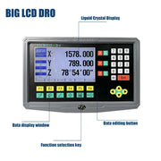 Bild in Galerie-Viewer laden, YU800-3 set 19 language 3 Axis DRO Display And 3 Pieces 5U Linear Glass Scale Encoder 50-1000mm Boring Machines Milling
