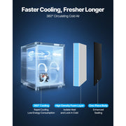 Bild in Galerie-Viewer laden, Amocart 48L 90L Mini Fridge Single Door Compact Refrigerator Adjustable Temperature Metal Shelf Energy Efficient Refrigerator