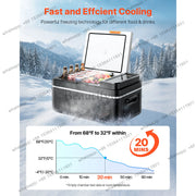 Charger l'image dans la visionneuse de galerie, Succebuy 15-55L Portable Cooler Electric Compressor 12V/24V DC 110-240V AC Freezer Refrigerator for Home