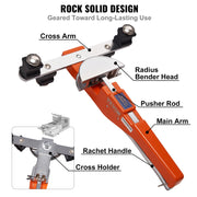 Load image into Gallery viewer, Amocart Pipe Tube Bender Ratcheting Reverse Tubing Bending Tools w/ 7 Dies Pipe Cutter for Air Conditioning Refrigerator Repair