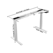 Load image into Gallery viewer, Amocart Standing Desk Frame Electric Stand Up Computer Desk Legs Ergonomic DIY Workstation Base for Home Office Black white
