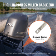 Bild in Galerie-Viewer laden, Amocart Boat Steering Cable 17 Feet Outboard Marine Rotary Steering Cable 1/2 Ton High Tensile Strength Universal Compatibility