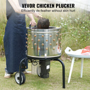 Charger l'image dans la visionneuse de galerie, Amocart Chicken Plucker Machine 20inch Diameter Stainless Steel Drum 108 Soft Fingers 500W Poultry Plucking Debris Collection