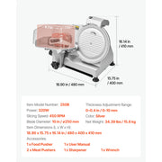 Charger l'image dans la visionneuse de galerie, Amocart 6.7-10 inch Meat Slicer Electric Deli Slicer Machine with two SUS420 Blades Home Food-Slicer for Meat, Ham, Baguett
