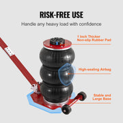 Charger l'image dans la visionneuse de galerie, Amocart Pneumatic Jack 3 Ton/5 Ton Triple Bag Air Jack Quick Lift Heavy Duty Car Repair Jacks Folding Rod Jacks with Two Wheels