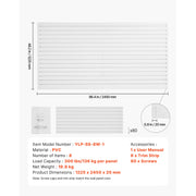 Bild in Galerie-Viewer laden, Amocart 8x4ft White/Grey Slat Wall Paneling PVC Garage Slatwall with Accessories Adjustable Tool Storage Panel Fits for Display