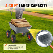 Load image into Gallery viewer, Amocart Dump Cart Poly Garden Dump Cart Easy to Assemble Steel Frame Dump Wagon with 2-in-1 Convertible Handle Safe Transport