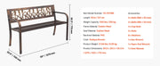 Load image into Gallery viewer, Amocart Outdoor Wooden Metal Garden for Outdoors 480 lbs Load Capacity Bench Outdoor Garden Park