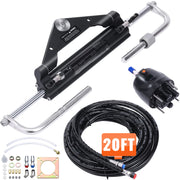 Charger l'image dans la visionneuse de galerie, Amocart 150HP Hydraulic Outboard Steering Kit Boat Marine System, 20Ft Hose & Built-in Two-Way Lock Cylinder, Boat Accessories