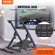 Bild in Galerie-Viewer laden, Amocart Foldable Racing Steering Wheel Stand Height Adjustable Universal Base Compatible with Logitech & Thrustmaster Wheel