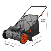 Charger l'image dans la visionneuse de galerie, Amocart Tow Behind Lawn 21/26/44/50in Sweeper Large Capacity Heavy Duty Leaf Grass Collector with Adjustable Sweeping for Pick