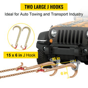 Bild in Galerie-Viewer laden, Amocart 5/16"×2' G80 V-Chain Bridle with 2 Legs & 15" J Hooks & T Hooks Industrial Grade Components Adjustable Chain Design
