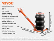 Charger l'image dans la visionneuse de galerie, Amocart Air Jack 3/5 Ton Pneumatic Lifting Jack with Heightened Column Adjustable Handle Thick Rubber Pad for Sedan SUV Pickup
