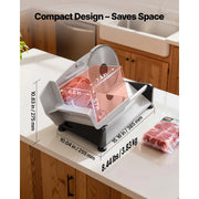 Charger l'image dans la visionneuse de galerie, Amocart 6.7-8.7inch Meat Slicer Electric Deli Slicer Machine with two SUS420 Blades Food-Slicer for Meat Ham Baguett, Steak