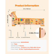 Bild in Galerie-Viewer laden, SucceBuy Puppy Kids Wall Busy Panels 12 Activities Board Montessori Sensory Learning Activity Center for Children Playroom Toys