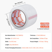 Load image into Gallery viewer, SucceBuy 6/24 Rolls 7.6CM 70M High Viscosity Clear Adhesive Tape Transparent Packaging Tape for Office Wrapping Express Packing