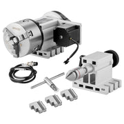 Bild in Galerie-Viewer laden, Amocart Dividing Head K11-100mm 3Jaw Chuck 2.6"/65mm Center Height MT2 Tailstock 6:1 Gear Ratio Universal for Milling Engraving
