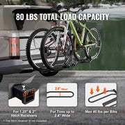 Bild in Galerie-Viewer laden, Amocart Hitch Mount Bike Rack, 2/4-Bike Platform Style 80/160/150 LBS Bike Rack Hitch Titling and Folding Bike Carrier for Car