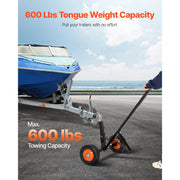 Charger l'image dans la visionneuse de galerie, Amocart 600lbs Tongue Trailer Dolly with 16.5-22in Adjustable Height & 1-7/8 in Hitch Ball Steel Boat Mover for Moving Car Rvs