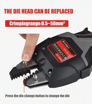 Load image into Gallery viewer, Cordless Hand Held Hydraulic Pliers 16KN Electric Hydraulic Wire Crimper with LED Light & Molds Terminal Crimping Tool