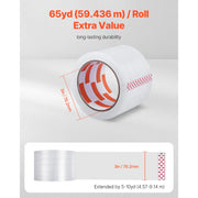 Load image into Gallery viewer, SucceBuy 6/24 Rolls 7.6CM 70M High Viscosity Clear Adhesive Tape Transparent Packaging Tape for Office Wrapping Express Packing