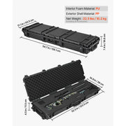Load image into Gallery viewer, Amocart Hard Rifle Case Lockable Rifle Case w/ Pre-cut Foams & Wheels IP67 Waterproof Pistol Storage Cases for Rifles Shotguns