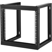 Bild in Galerie-Viewer laden, Amocart 9U Wall Mount Rack 150lbs Max Load Capacity Open Frame Server Network Rack with Cage Nuts Screw for Server IT Equipment
