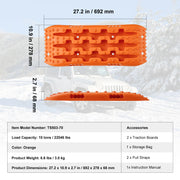 Bild in Galerie-Viewer laden, Amocart 10 TON Traction Boards with PP Material Recovery Boards for Off-road Vehicle Car Pickup SUV RV Pair Tire Traction Mats
