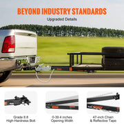Charger l'image dans la visionneuse de galerie, Amocart 5500 lbs Tow Bar with Chains Powder-Coating Bumper-Mounted Towing Coupler Fits 2in Ball Hitch for RV Car Trailer Truck
