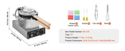 Load image into Gallery viewer, Amocart Commercial Egg Bubble Waffle Maker 1400W Non-Stick Stainless Steel Bubble Puff w/180° Rotatable 2 Pans & Wooden Handles