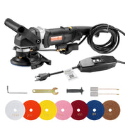Charger l'image dans la visionneuse de galerie, Amocart Wet Polisher 800W Concrete Grinder w/ 6 Variable Speed and 7 Polishing Kits Wet Grinder Machine for Polishing Grinding