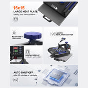 Load image into Gallery viewer, SucceBuy Heat Press Machine Heat Transfer Machine 30oz Tumbler Press 360° Swing Away Digital T-Shirt Pressing Coating