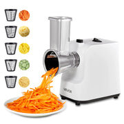 Charger l'image dans la visionneuse de galerie, Amocart Electric Cheese Grater Salad Maker 200W Salad Shooter Electric Vegetable Slicer Shredder Chopper for Fruits with 5 Att
