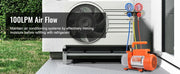 Bild in Galerie-Viewer laden, Amocart 3.5CFM 4CFM Single Stage Rotary Vane HVAC Air AC Vacuum Pump & A/C Refrigerant Kit Manifold Gauge Set Air Conditioning