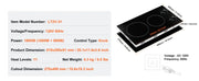 Charger l'image dans la visionneuse de galerie, Amocart 12 inch Electric Cooktop 2 Burners Built-in Electric Stove Top Ceramic Top Radiant Cooktop w/ Glass Panel Knob Control