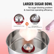 Charger l'image dans la visionneuse de galerie, Amocart Electric Cotton Candy Machine Candy Floss Maker Commercial Cotton Candy Machine with Stainless Steel Bowl Sugar Scoop