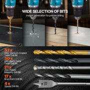 Charger l'image dans la visionneuse de galerie, Amocart 70/100/101/246/318 PCs Drill Bit Set Screwdriver Bit Set Suitable Drilling and Screw Driving Drill Combo Bit Sets