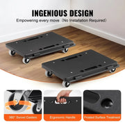 Charger l'image dans la visionneuse de galerie, Amocart 2 Pack Furniture Mover Pallet Trolley 500 lbs Each Count with 4 Wheels Small Flat Dolly Cart for Industrial Machinery