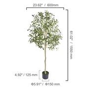 Charger l'image dans la visionneuse de galerie, Amocart Artificial Olive Tree 4/5/6FT Tall Faux Plant Secure PE Material Anti-Tip Tilt Protection Low-Maintenance Tree for Home