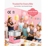 Charger l'image dans la visionneuse de galerie, Amocart Cotton Candy Machine Commercial 1000W Electric Candy Floss Maker Easy Use with 15 inch Stainless Steel Bowl