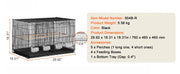 Bild in Galerie-Viewer laden, Amocart 30In Flight Bird Cage Stackable Divided Small Animal Cage for Kinds of Birds Pet Travel Birdcage with Handle and Perche