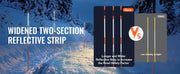 Bild in Galerie-Viewer laden, Amocart Driveway Markers 48 inch 0.4 inch Diameter Fiberglass Poles Snow Stakes For Parking Lots Walkways Easy Visibility