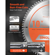 Charger l'image dans la visionneuse de galerie, Amocart Circular Saw Blade 10in Diameter 80Sharp Alloy Teeth 5/8in Arbor Aluminum Cutting Blade forCircular Saw with Heat Vents