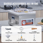 Load image into Gallery viewer, Amocart DZ-260A Chamber Vacuum Sealer with 15.7" Sealing Length Kitchen Vacuum Packing Machine for Home Foods Meats Marinades